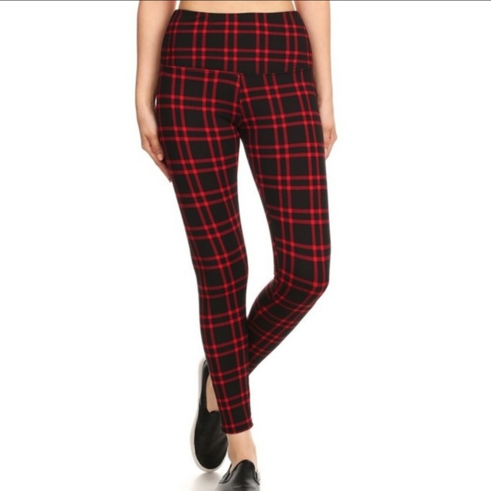 *COMING SOON*High Waisted Plaid leggings - Picture 3 of 5